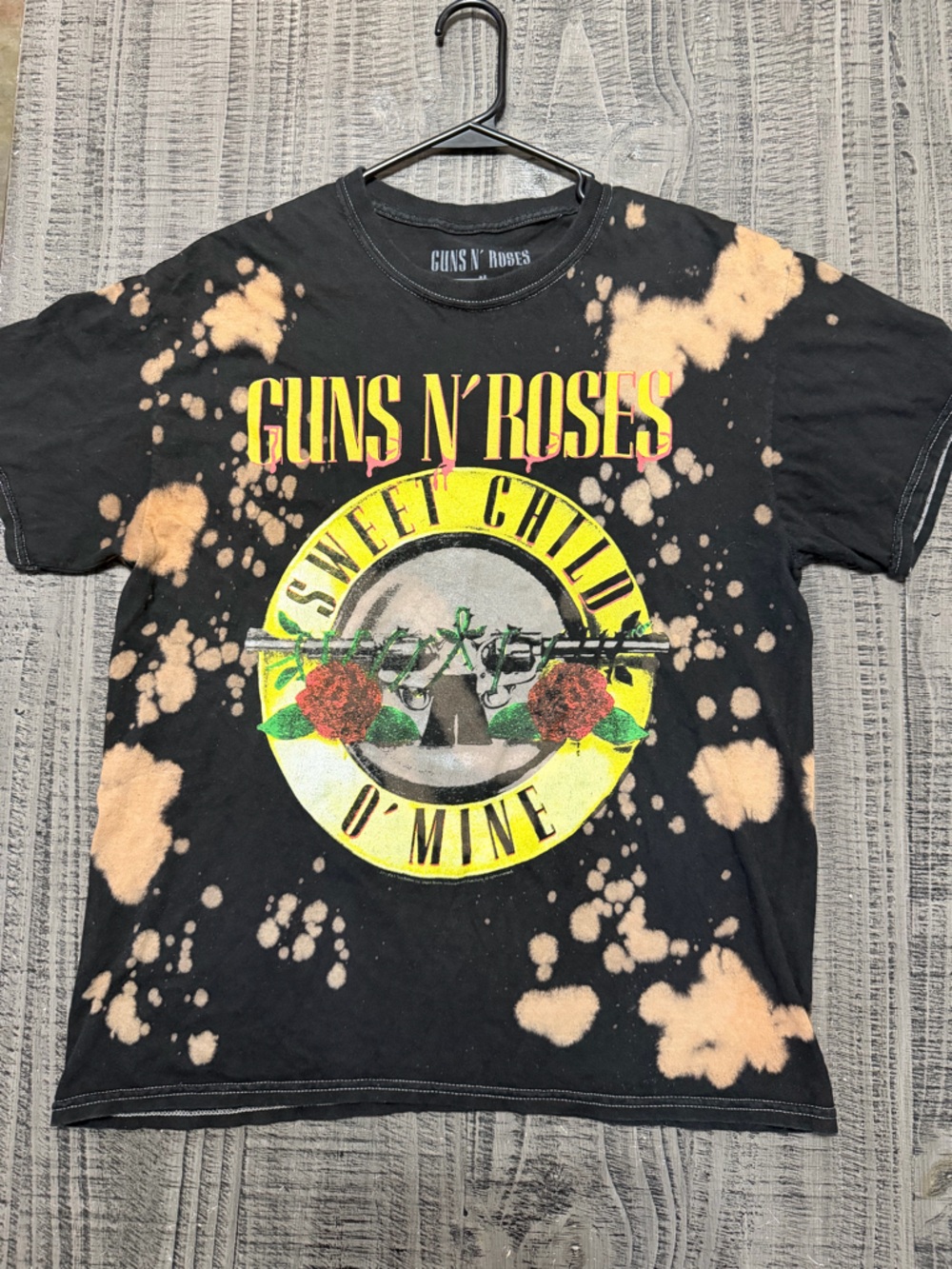 Guns N' Roses Sweet Child O' Mine Short Sleeve Graphic Tee - Black/Bleached